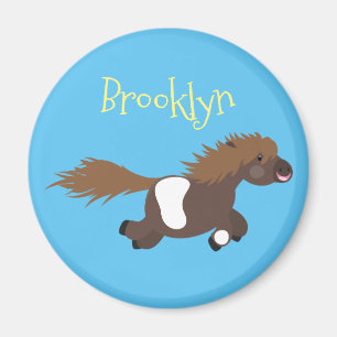 Imán Ilustracion de personalizado del pony de Shetland 
