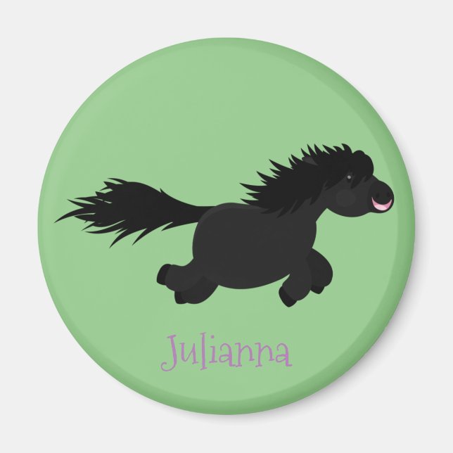 Imán Ilustracion de personalizado del pony de Shetland  (Frente)