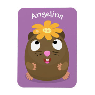 Imán Ilustracion de personalizado feliz de conejillo de