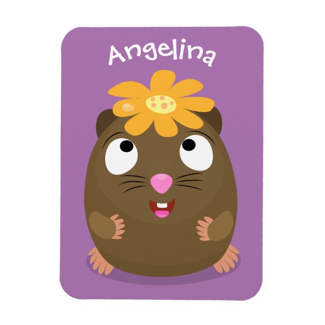 Imán Ilustracion de personalizado feliz de conejillo de (Vertical)