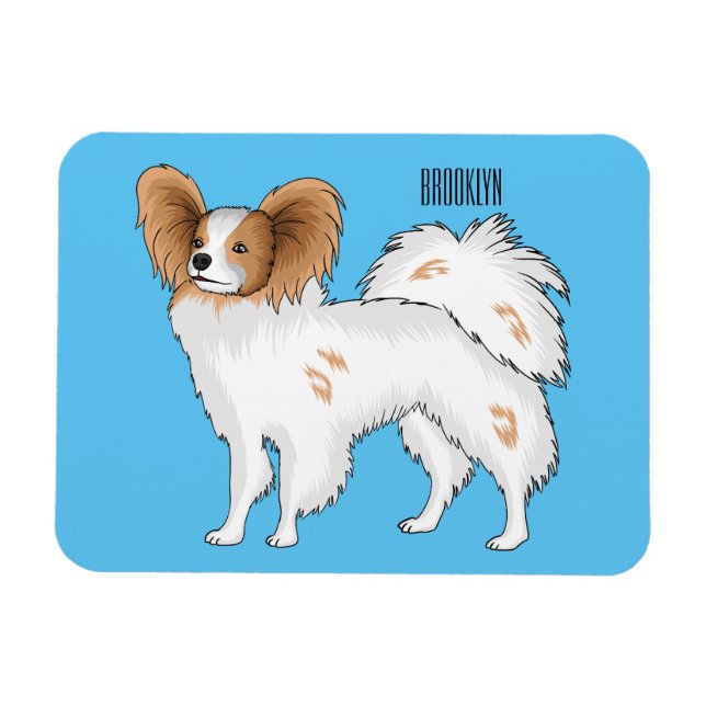 Imán Ilustracion de personalizado papillon (Horizontal)