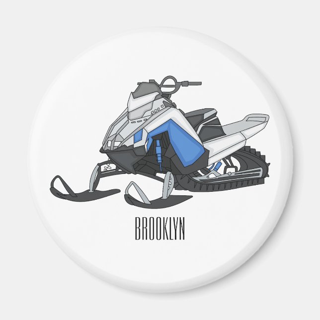 Imán Ilustracion de personalizado para motos de nieve (Frente)