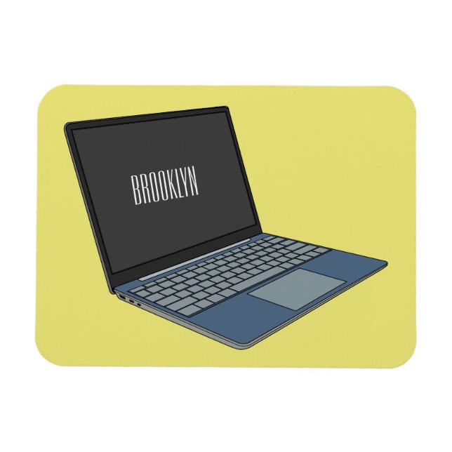 Imán Ilustracion de personalizado para portátiles (Horizontal)