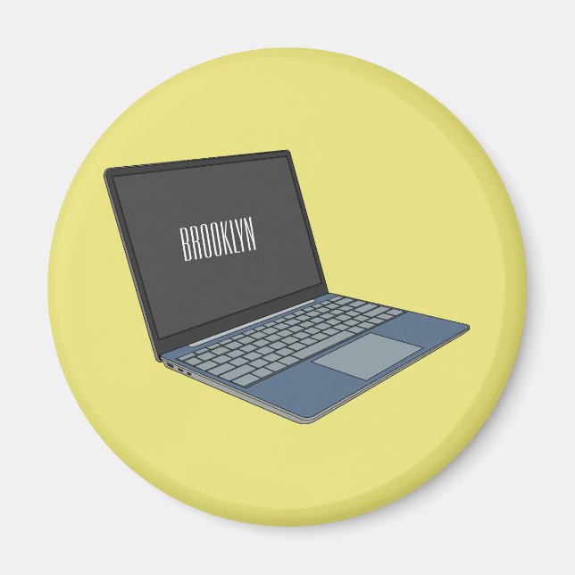 Imán Ilustracion de personalizado para portátiles (Frente)