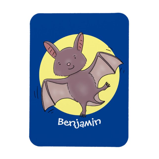 Imán Ilustracion de personalizado volador de bate de be (Vertical)