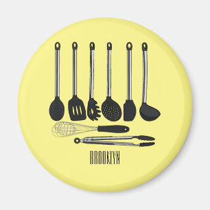 Imán Ilustracion de personalizados utensiales de cocina