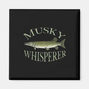 Imán Ilustración de pez muskellunge musky arte de pesca