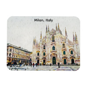 Imán Ilustración de pintura al óleo de Milán Italia