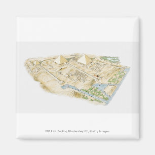 Imán Ilustracion de Pirámides de Giza