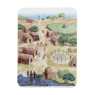 Imán Ilustracion de pueblo nativo americano