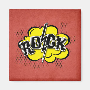 Imán Ilustracion de rock de estilo cómico