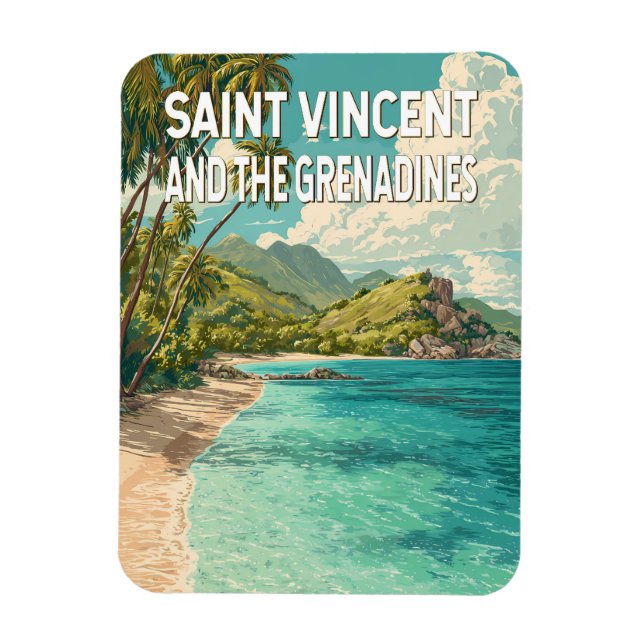 Imán Ilustración de San Vicente y las Granadinas (Vertical)