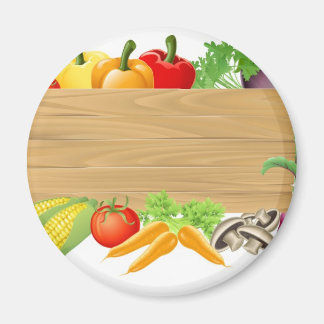 Imán Ilustracion de señas de madera vegetal