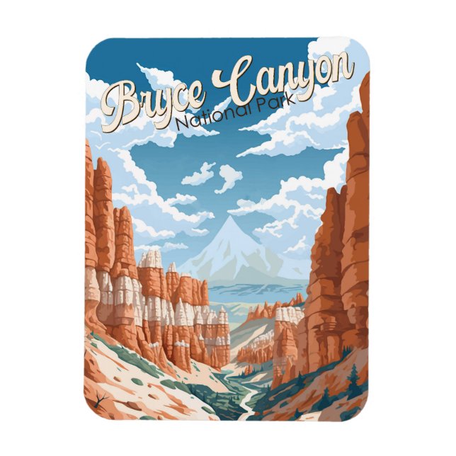 Imán Ilustracion de Senderos del Parque Nacional del Ca (Vertical)