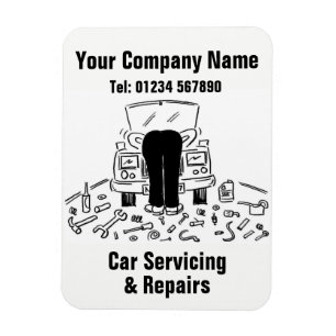 Imán Ilustración de servicio y reparación de automóvile