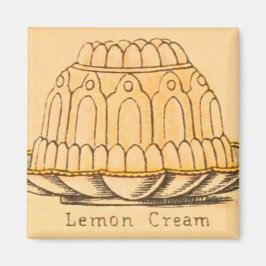 Imán Ilustracion de tarta de limón de postre vintage