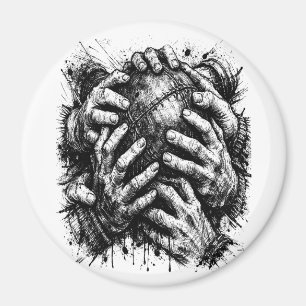Imán Ilustración de tinta de arte oscuro de las Orcadas
