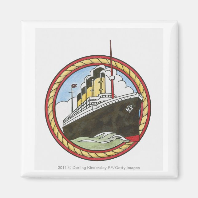 Imán Ilustracion de Titanic (Frente)