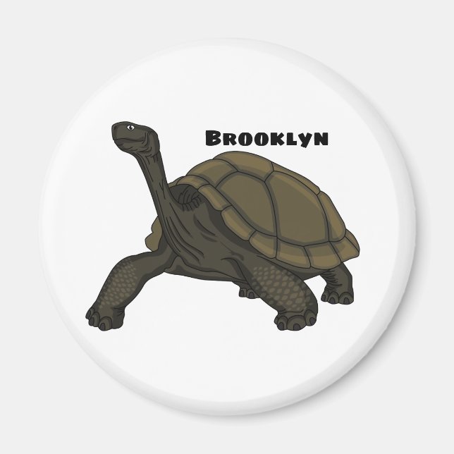 Imán Ilustracion de tortugas terrestres de Galápagos (Frente)