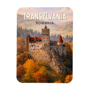 Imán Ilustración de Transilvania Rumania Arte de viaje 