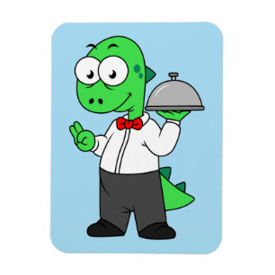 Imán Ilustracion De Un Agujero De Comida Tirrannosaurus