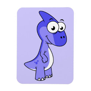 Imán Ilustracion De Un Dinosaurio Parasaurolophus. 2