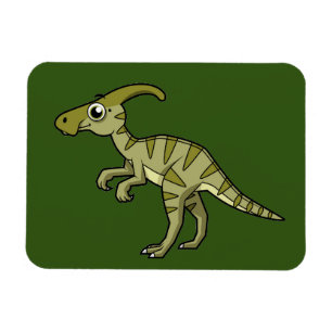 Imán Ilustracion De Un Dinosaurio Parasaurolophus. 3