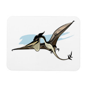 Imán Ilustracion De Un Dinosaurio Pteranodon.