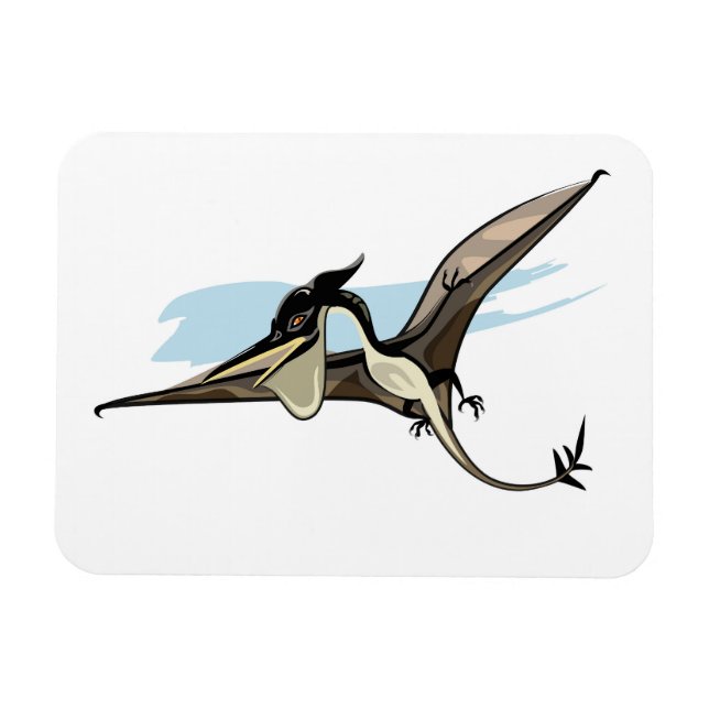 Imán Ilustracion De Un Dinosaurio Pteranodon. (Horizontal)