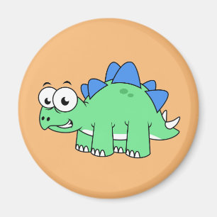 Imán Ilustracion De Un Estegosaurio. 2