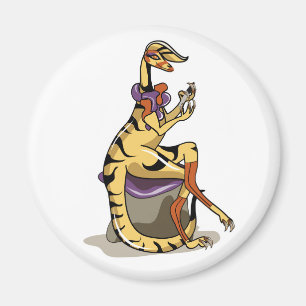 Imán Ilustracion De Un Iguanodon Que Se Enluce Las Uñas