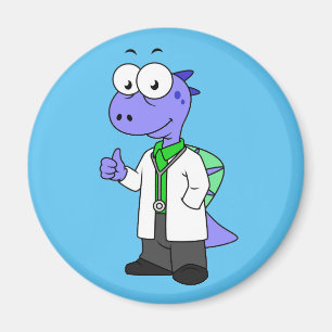 Imán Ilustracion De Un Médica Spinosaurus.