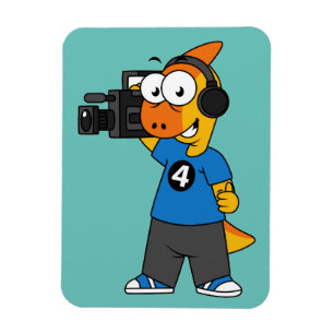 Imán Ilustracion De Un Operador De Cámara Parasauroloph