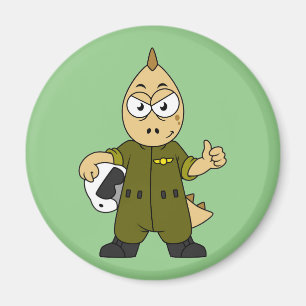 Imán Ilustracion De Un Piloto De Jet De Allosaurus.