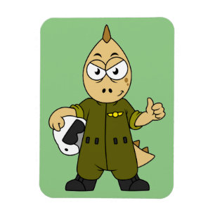 Imán Ilustracion De Un Piloto De Jet De Allosaurus.