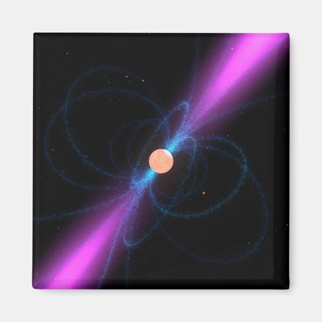 Imán Ilustracion de un pulsar (Frente)