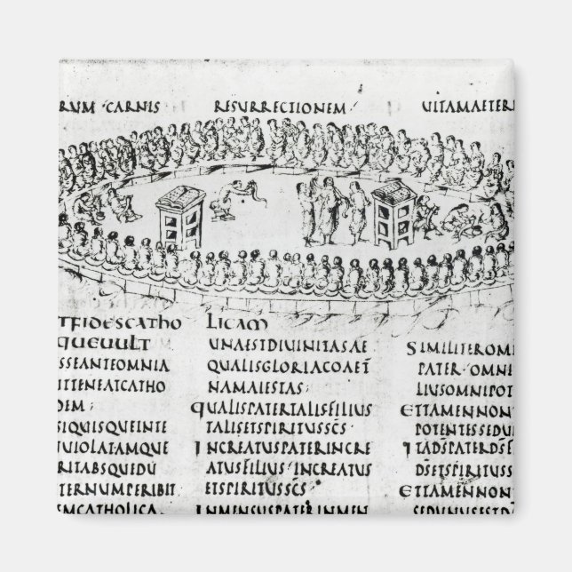 Imán Ilustracion de una escena de uno de los Salmos (Frente)
