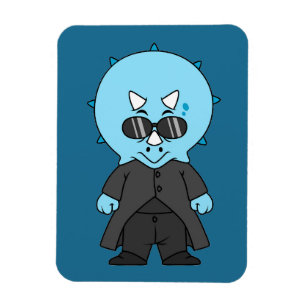 Imán Ilustracion De Una Matriz Triceratops.