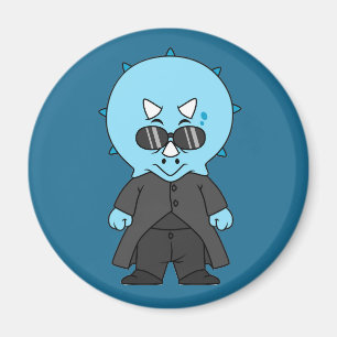 Imán Ilustracion De Una Matriz Triceratops.