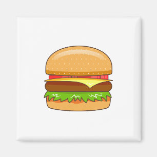 Imán Ilustración de vector de hamburguesa