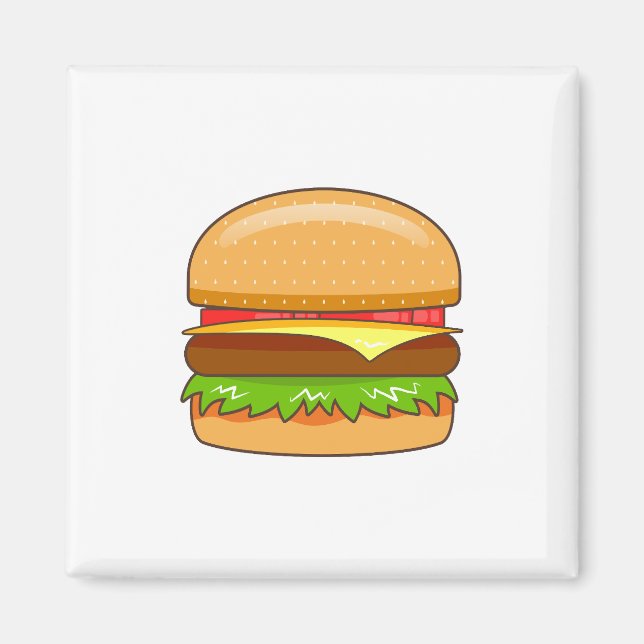Imán Ilustración de vector de hamburguesa (Frente)