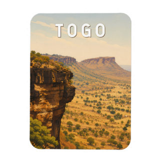 Imán Ilustración de viaje de arte vintage de Togo