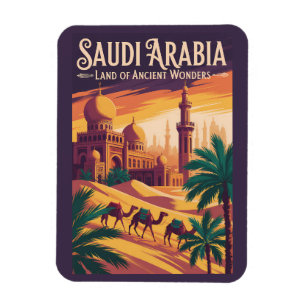 Imán Ilustración de viaje del desierto de Arabia Saudit