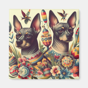 Imán Ilustracion de Xoloitzcuintle