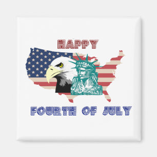 Imán Ilustracion del águila de la libertad estadouniden