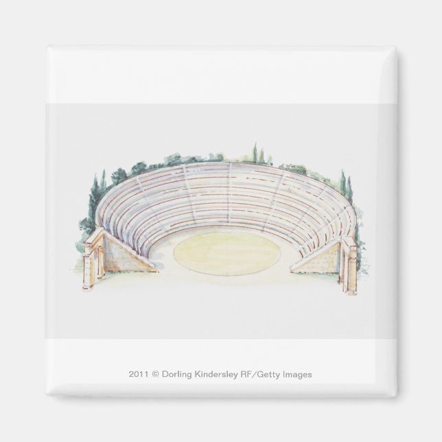 Imán Ilustracion del anfiteatro romano (Frente)