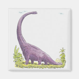 Imán Ilustracion del dinosaurio de Giraffatitan