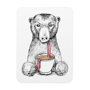 Imán Ilustracion del diseño del café de las necesidad