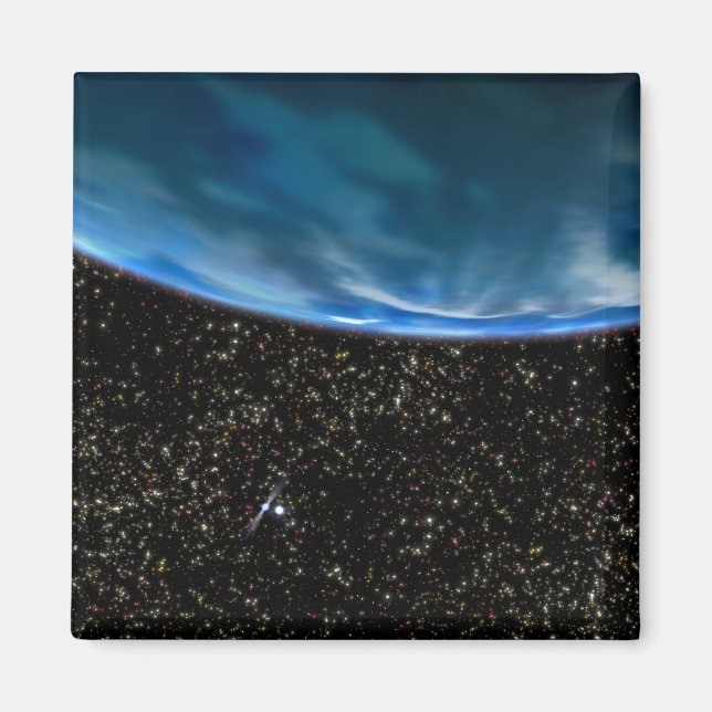 Imán Ilustracion del horizonte terrestre (Frente)