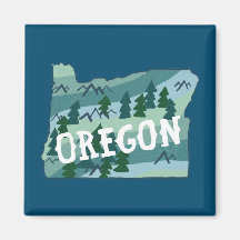 Ilustracion del Mapa Estatal de Oregon